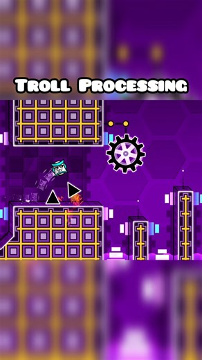 Trying Troll Processing in Geometry Dash #geometrydash #gd #gaming #shorts