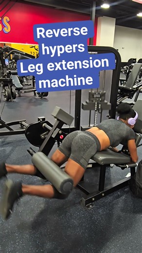 no reverse hyper machine? use the leg extension #gluteworkout #gluteday #motivation