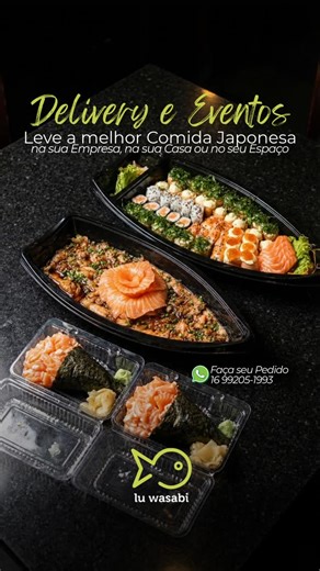 Lu Wasabi • Mix Gourmet on Instagram: "Faça seu evento com o Lu Wasabi. ‪Fale com a gente: 16 99205‑1993‬ Além dos tradicionais Sushis e Sashimis, você pode se deliciar com nossa comida de boteco do Matheus e Rosária, Pitcinha da Sapataria e Hambúrgueres do Joaquim e Maria. Não tem rodízio mais completo que o nosso. Rodízio Especial com: Frutos do Mar: lula, camarão e polvo. Comida Japonesa: sushi, sashimi, temaki, yakisoba e muito mais. Comida de Boteco: pizza, pastéis, filé mignon, cremosinha,