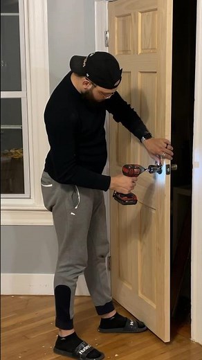 Installing A Slab Door From Start To Finish! #diy #exteriordoors #diyprojects #homerenovation