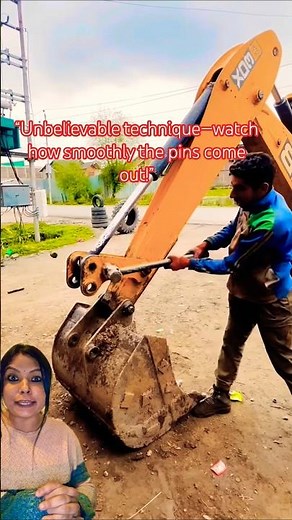“Unbelievable technique—watch how smoothly the pins come out!”#JCB #JCBWork #JCBBucket#attachments