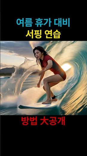 서핑 초보 필독! 여름 휴가 대비 실내 훈련 방법 대공개 🌊#shorts