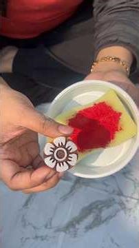 Khub sohoje eai vabe block printing kora jay #trending #saree #viral #block #art #acrylicpainting