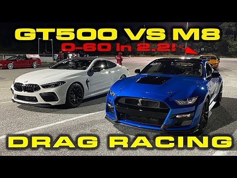 GT500 vs M8 * Ford Mustang Shelby GT500 vs BMW M8 Drag Racing 1/4 Mile * PLUS NEW GT500 Record