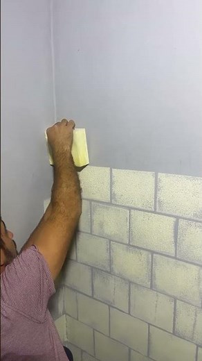 wall painting method with sponge!