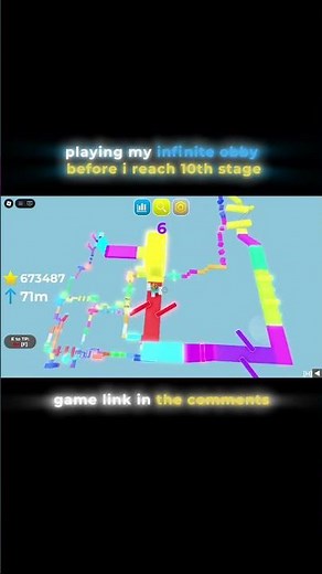 playing my infinite obby before i reach 10th stage #roblox #meme #speedrun #smartgaudget