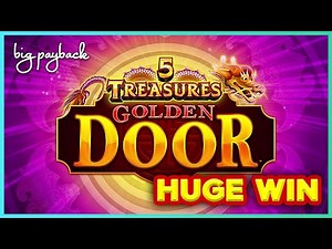 5 Treasures Golden Door Slot - HUGE WIN BONUS!