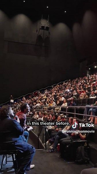 Edgar Wright at the biggest @IMAX theatre in the US for the first time! #RunningManMovie