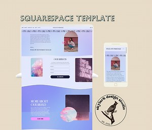 Penelope Periwinkle Squarespace Template - Etsy