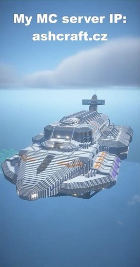 Futuristic Space Ship in Minecraft! #minecraftbuild