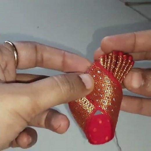 Turban making for small size ganesha idol | small size ganesha turban | easy turban making at home