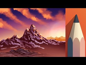 Autodesk Sketchbook Mobile Mountain Sunset Tutorial