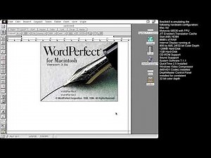 WordPerfect 3.0 for the Mac on BII (System Software 7.1.1)