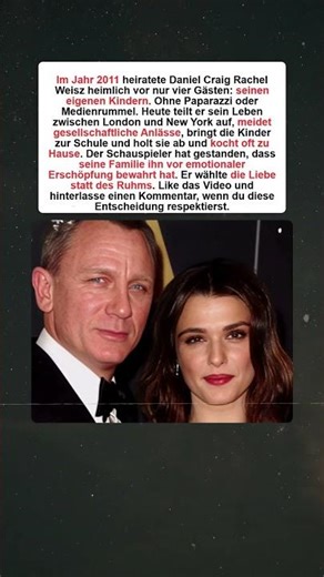 Daniel Craig und Rachel Weisz heirateten heimlich...