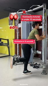 854K views · 3.7K reactions | Steps to perform cable kickbacks for glutes: 1. Stand facing the machine, and take a step backwards. 2. Keep your core engaged and lean forward slightly (half a deadlift position). 3. Kick your strapped leg back slowly, squeezing your glutes at the top of the movement. #kickbacks #glutekickbacks #glutekickbacktip #gym | Train Yourself | Facebook