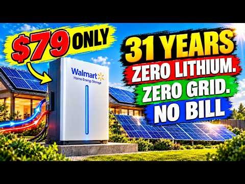 This Ultra-Cheap Walmart Battery Could Replace Lithium — 31 Years of Solar Power With ZERO Lithium!