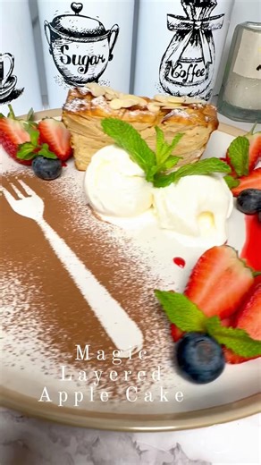 Magic Layered Apple Cake #easyrecipe #baking #dessert #recipe #foryou