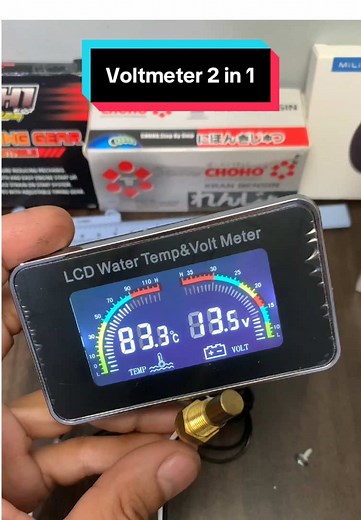Voltmeter 2 in 1: Alat Pengukur Suhu dan Tegangan Aki