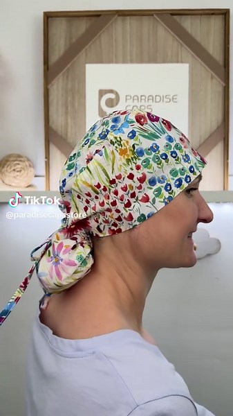 Vibrant Poppy Scrub Caps for Your Workday