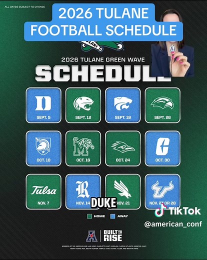2026 Tulane Football Schedule: Key Dates and Matchups