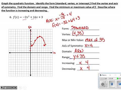 Algebra 2: Chapter 2 Review 2018