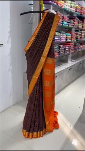 Mysoresilk sarees on Instagram: "💞Pure Mysore Silk Goldlace zari Sarees! 💞 *Brick design pattern with rich mango border and pallu in Beautifull Contrast colour Combinations. Plain Blouse Border As The Same Colour *120-GSM/Thickness! *Silver based zari with Gold Lace Plating! *Unique code on Sarees *Silk mark certified 💯 *Price :16500+Shipping Charges* Wash care :dry cleaning only Disclaimer: saree colors may vary due to photography or your phone screen settings. #NRILife #NRIinUSA #IndianinDu