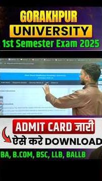 How To Download DDU 1st Semester Exam Admit Card 2025 | UG & PG Courses |@Targetsemester