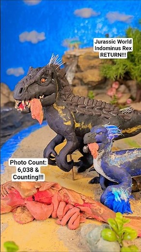 Jurassic World Rebirth Stop Motion - Hybrid Dinosaur Indominus Rex Velociraptor Pack #shorts