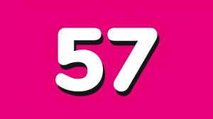 Download 1 minute countdown timer with white number countdown on pink background. 60 second cowntdown timer for free