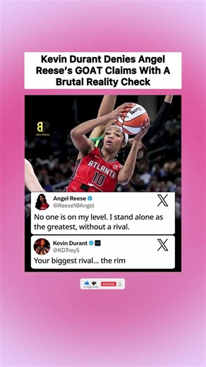 Kevin Durant Denies Angel Reese’s GOAT Claims With A Brutal Reality Check! 😳 #shorts #kd