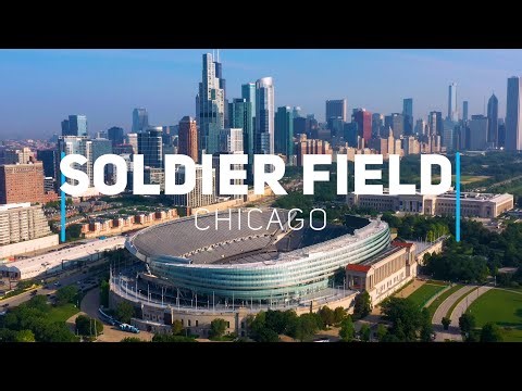 Soldier Field - Chicago Bears and Chicago Fire stadium by drone