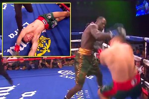 WOAH ‘Scary moment’ – Deontay Wilder’s most violent KO left opponent Sergey Liakhovich twitching on canvas after devastating right hand in round one