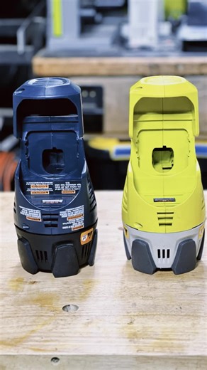 **Day #10 of sharing a RYOBI unicorn or official licensed swag for each day of September.** Today, I present to you the P715 18V High Intensity Area Spot Light, and the green version Model #CML-180, which was imported from the UK. What makes these units unique is their top-loaded design for the 18V battery port. Both lights are identical despite the difference in model numbers and color, being equipped with high-intensity halogen bulbs. These lights have one mode each but are equipped with a tri