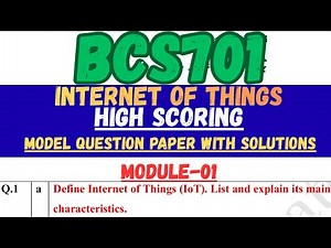 VTU BCS701 IoT MQP Q1(a) | IoT Definition & Characteristics | 2022 Scheme