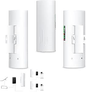 Point to Multipoint Outdoor Starlink Internet Long Range Wireless Bridge for Starlink Gen 3 Router, Starlink WiFi Extender, IP65 Waterproof, 5.8GHz 100Mbps 3 KM with 16dBi High Gain Antenna(3Pack)