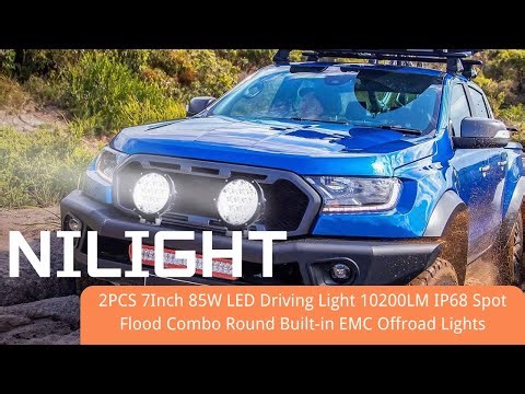 Nilight 7” LED Driving Lights Review & Install | 10200LM Spot Flood Combo | Plug & Play Wiring