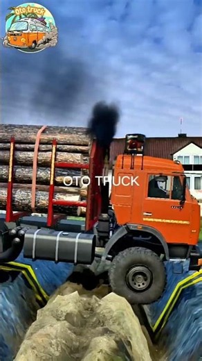 Log Truck & Trailer vs Deep V-Trench! | MudRunner & BeamNG
