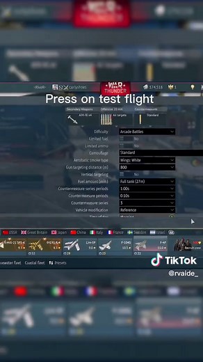How to Make a Custom Test Flight in War Thunder