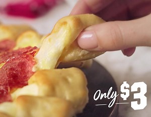 Our Cheesy Bites are so good, you'll want to go in crust first! Get this cheesy goodness, just $3 on any pizza 🍕🧀 | Pizza Hut