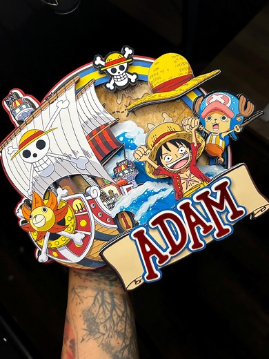 One Piece Light-up Cake Topper: Anime Birthday Party Decor - Etsy