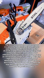 The Stihl MS 271 FARM BOSS chainsaw is a powerful, user-friendly farm/ranch saw featuring a 50.2cc 2-MIX engine (2.6 kW/3.5 hp), weighing 5.6 kg (12.3 lbs) without bar/chain, and designed for efficiency with features like pre-separation air filtration for longer filter life, delivering high torque and lower emissions for demanding tasks. It uses a .325" chain on bars from 16" to 20" and offers improved fuel efficiency and reduced emissions compared to previous models. 🥰🥰🤩🤩 #fblifestyle #husq