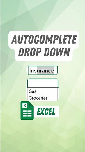 Excel Autocomplete Drop Down | Shortcut