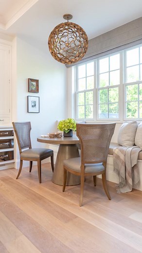 Beautifully Finished Breakfast Nook with Window Bench | Home Renovation