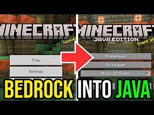 How To Turn MCPE / Bedrock Into Minecraft Java!