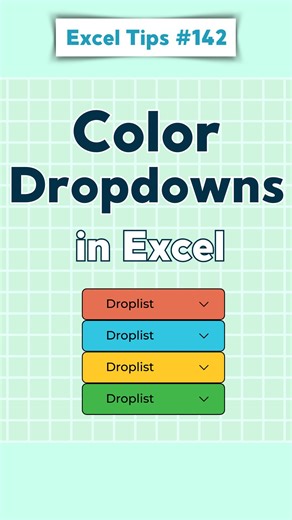 Have you ever wondered how to make your Excel sheets not just functional, but visually appealing? 🌈 Check out the magic of color-coded dropdown lists! They can streamline your workflow and enhance readability. Imagine selecting options that not only pop out but also help you organize information at a glance. Curious about how to set it up? Let’s dive into the colorful world of Excel! 📊✨ 📌Download FREE 150 Excel shortcuts ➡️ Comment "GUIDE" #ExcelTips #DataOrganization #ProductivityHacks #Colo