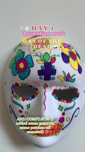 owner 2!! -angel 🥰💕 #dayofthedead #cultre #mexican #artproject #fyp #mask #arts #foruoupageofficiall