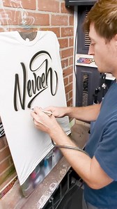 85K views · 575 reactions | Quick airbrush script design for Nevaeh. ✍️ #graffiti #airbrush #art #calligraphy #handlettering #tattoo | Dale the Airbrush Guy | Facebook
