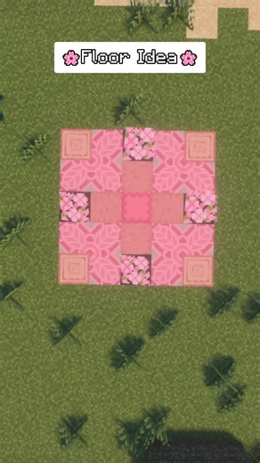 Aesthetic Pink Floor Design Idea In Minecraft! 🌸✨