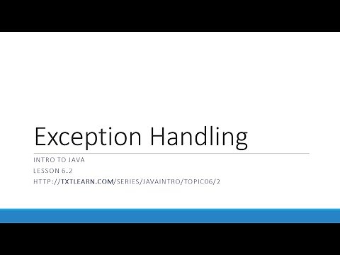 Handling IO Exceptions in Java (6.2)