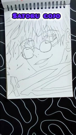 how to make satoru gojo drawing from Jujutsu Kaisen #shorts #satorugojo #animedrawing